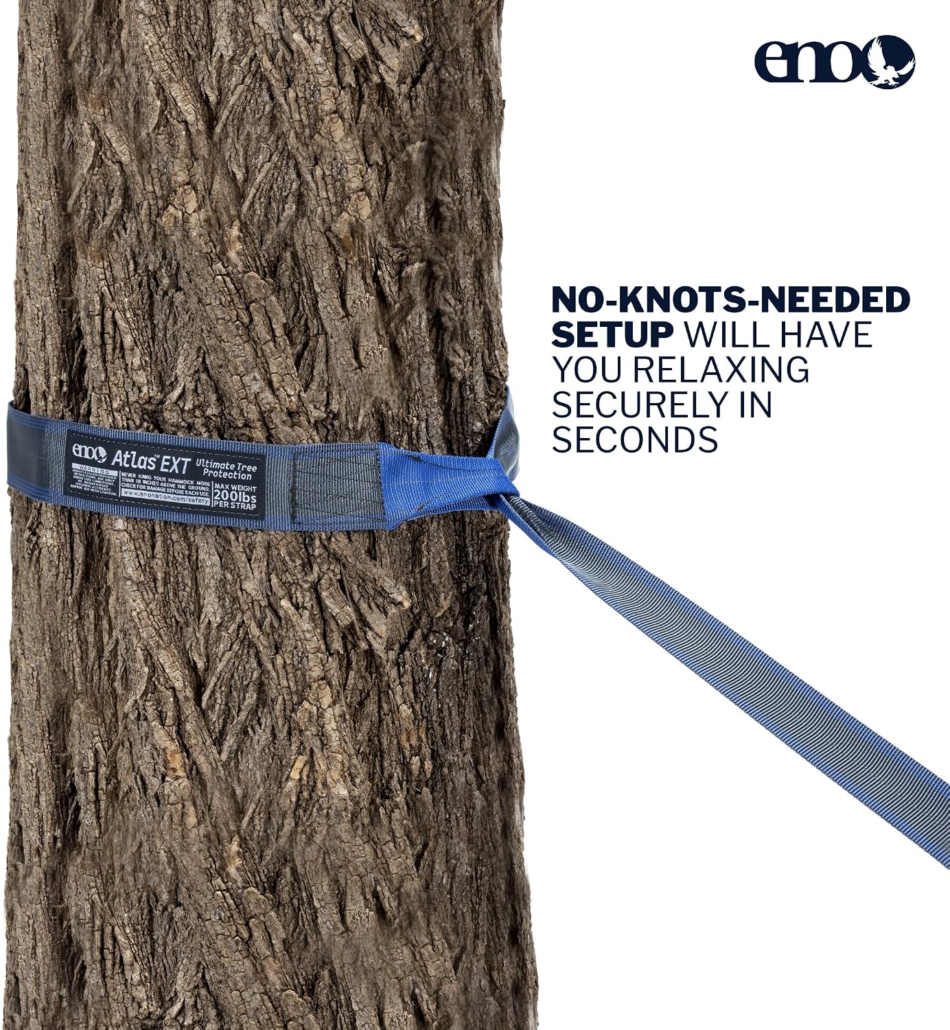 ENO, Eagles Nest Outfitters Atlas EXT Utility Hammock Straps, Suspension System, Set of 2, Charcoal/Navy