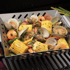Cuisinart CGWM-019 Stainless Steel BBQ Wok - Grilling Basket with Built-in Handles
