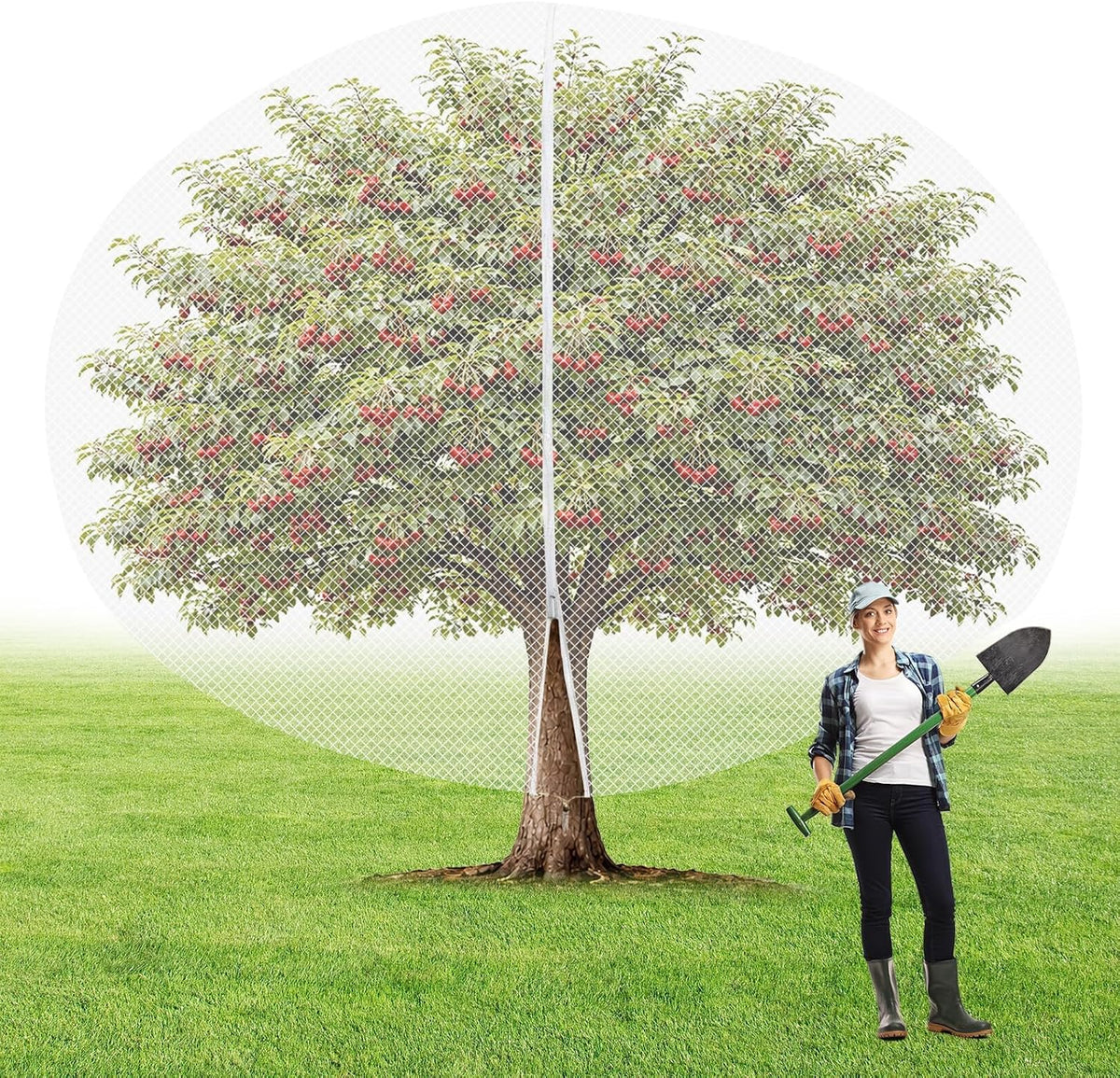 20ft x 20ft extra large fruit tree netting, main product view