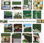 bybeton 40"x160"(43sqft) ivy privacy fence uv-anti boxwood grass showing dimensions