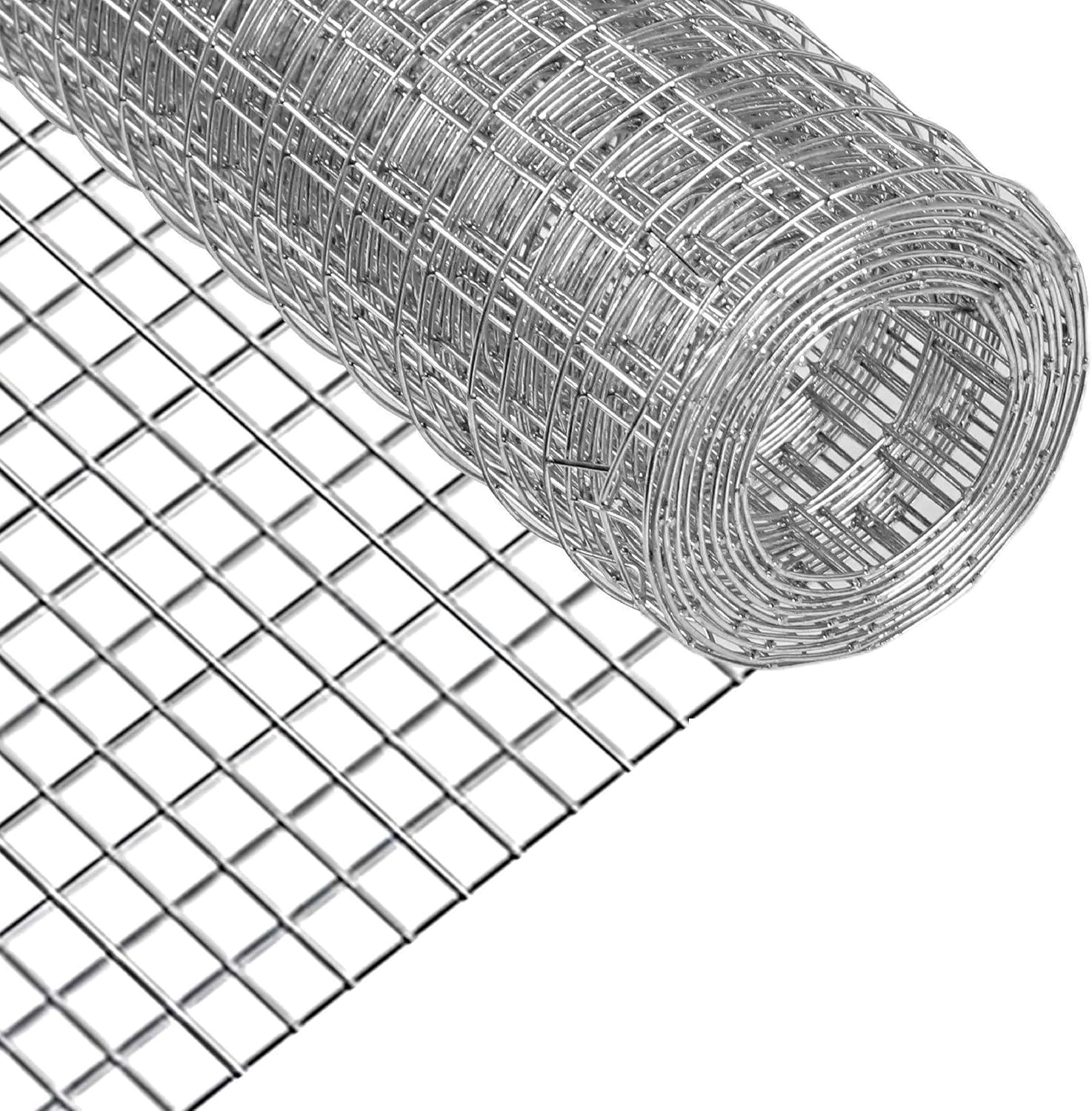 Hardware Cloth,Chicken Wire Fence,1/2 inch 15.7in x 6ft Galvanized Welded Cage Wire for Bird Wire Gopher Wire Rabbit Wire Snake Fence Poultry Netting Cage Screen