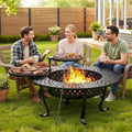 43" large fire pit for outside with 2, main product view