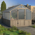 mupater 8' x 12' outdoors walk-in greenhouse, wood, main product view