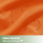 HolidayIdeas Outdoor Curtains for Patio Waterproof, 6 Panels - 54x84 Inches - Weatherproof Privacy Outsides Curtains for Cabana Porch Pergola, Sunlight & UV Blocking (Mecca Orange, Grommet Top)