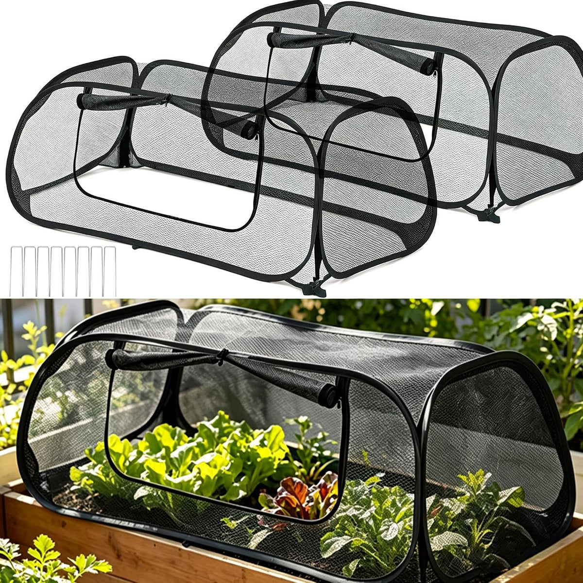 qwayhome 2pack garden covers for raised beds, pop, main product view