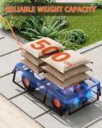 garveelife heavy duty steel garden cart, 500 lbs shown in use