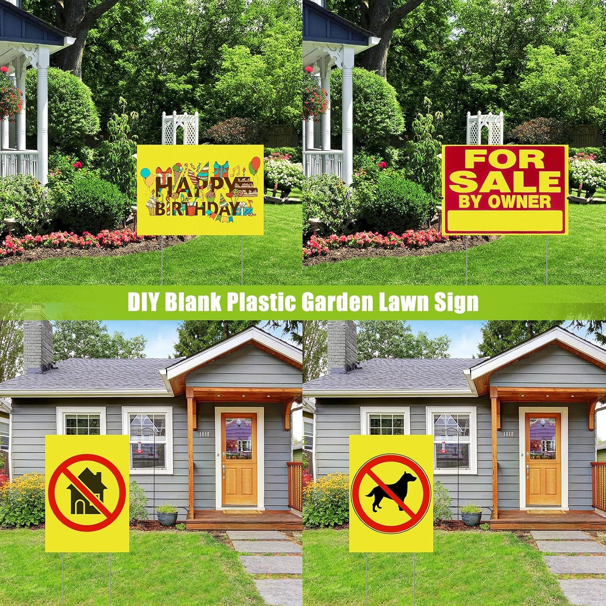 wesiti 20 pack blank yard signs with metal, package contents