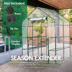 garden elements plastic indoor/outdoor standing greenhouse, unvented, clear shown in use