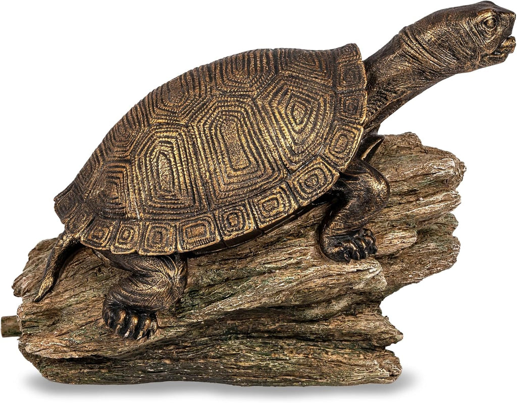 Aquascape Turtle On Log Spitter Fountain for Pond and Garden, 78371