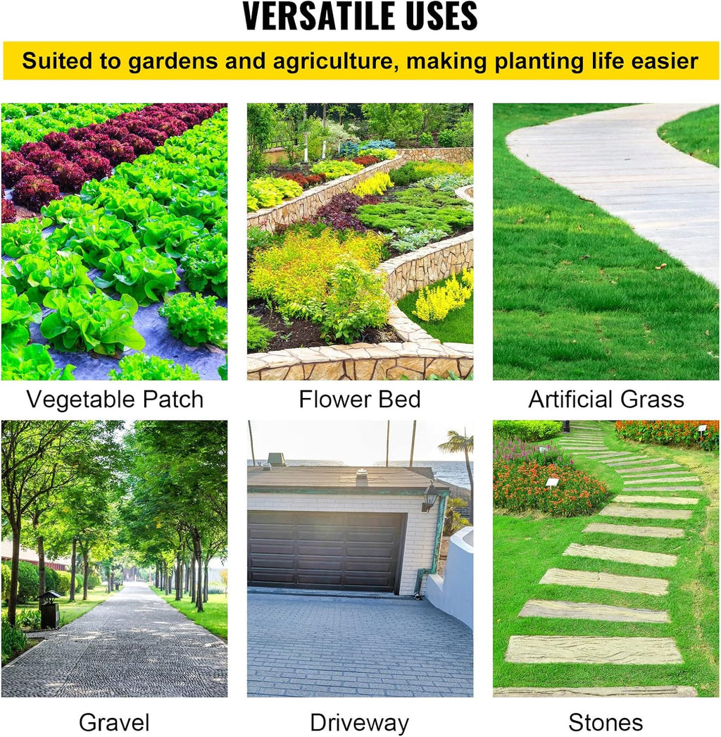 vevor weed barrier landscape fabric, heavy duty 5x250ft, package contents