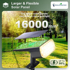 DINGLILIGHTING Solar Lights Outdoor Waterproof: IP65 Led Spot Light Decorations for Garden - 3 Lighting Modes Solar Powered for Yard - Halloween Christmas Lights Landscape Pathway Patios 4PC Warm