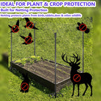 74 inch heavy duty metal garden netting support, side view