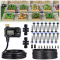 hiraliy 100ft automatic drip irrigation kit with timer, main product view