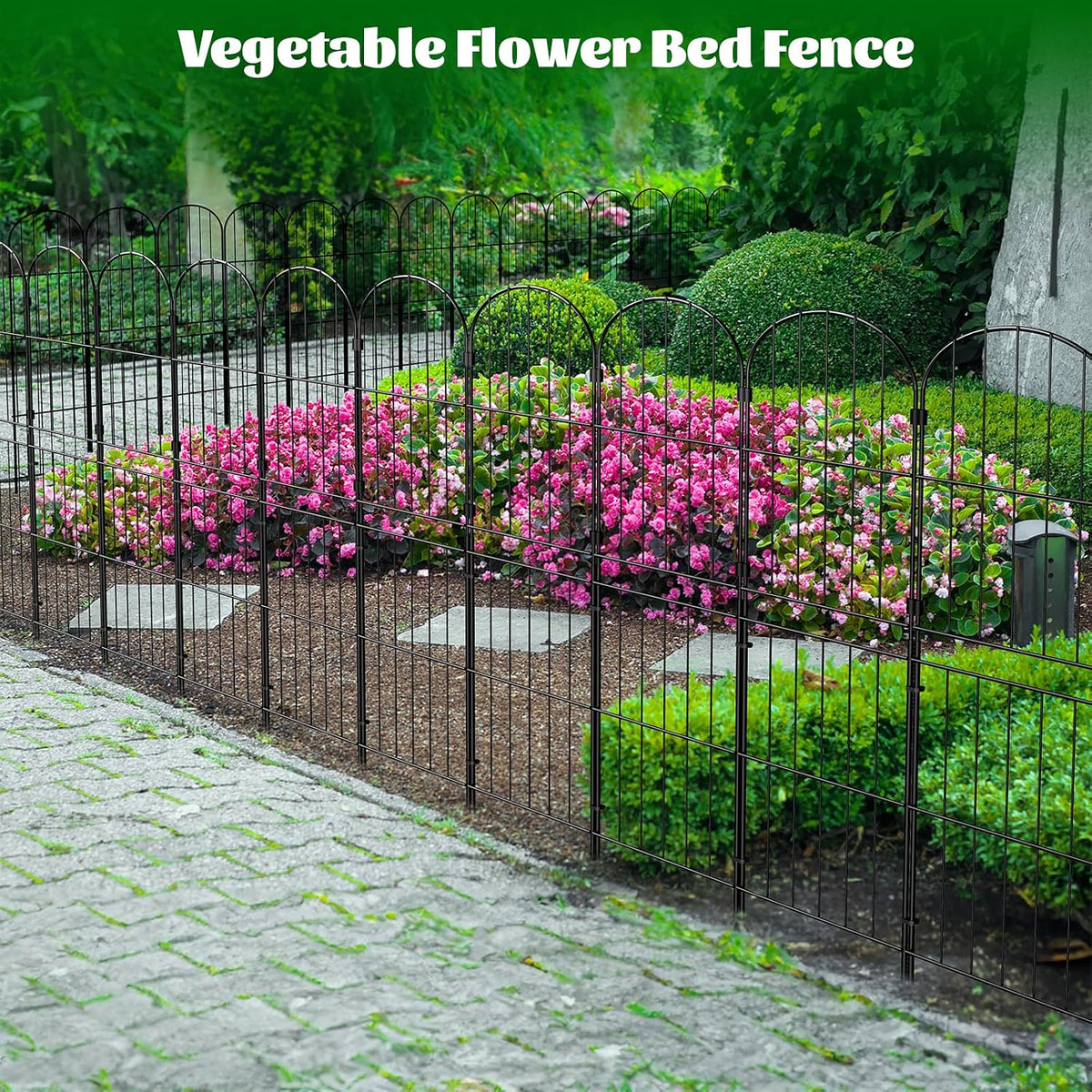 pinpon 10-panel arched garden fence 37.5inh x 10.4ftl on a desk or shelf