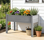 raised garden bed with legs, 48×24×30 cedar wood on a desk or shelf