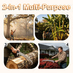 AgiiMan 30FT Reach Pole Saws for Tree Trimming, Pole Saws with 5-24FT Telescoping Extension Pole Pruning Pole Saw with 24" Blade Manual Pole Saw for Tree Pruning Forestry Yard Garden, and Patio