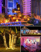 Minetom Color Changing Rope Lights Outdoor - Connectable 66ft 200 LED Outdoor String Lights with Remote, 18 Colors, Christmas Light for Bedroom Outside Patio Holiday Decoration