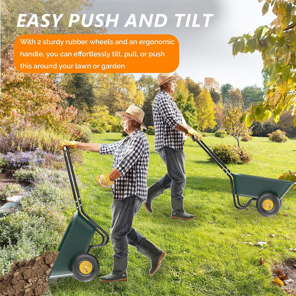vingli 2 wheel wheelbarrow, plastic and steel wheel, package contents