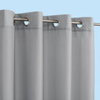 Sun Zero Marina Indoor/Outdoor UV Protectant Energy Efficient Grommet Curtain Panel, 54" x 84", Gray