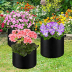 6-Pack 5 Gallon Grow Bags - 300G Heavy Duty Aeration Fabric Pots with Handles,Thickened Nonwoven Planter Bags for Vegetables Flowers Fruits