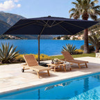 9' x 12' cantilever patio umbrella rectangle outdoor, front angle view