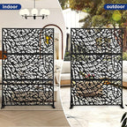Outdoor Privacy Screen,72" H×47" W Metal Privacy Screen, Freestanding Privacy Fence Panels for Patio
