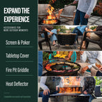 tiki patio 25-inch smokeless outdoor wood burning fire, package contents