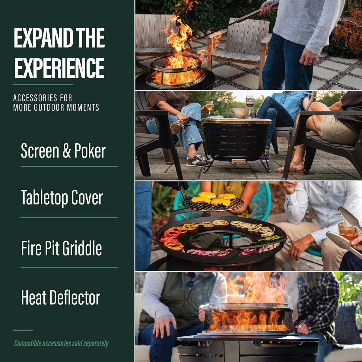 tiki patio 25-inch smokeless outdoor wood burning fire, package contents