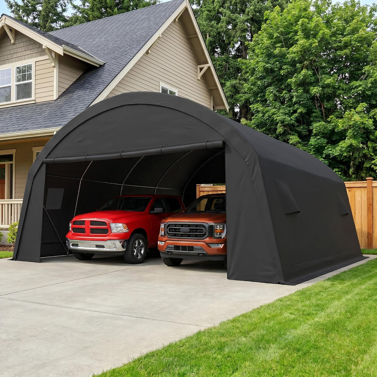 cobizi carport 20x20 heavy duty 2 car carport, main product view