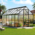 amerlife 6x12 ft walk-in polycarbonate greenhouse with 2, main product view