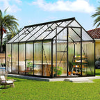 amerlife 6x12 ft walk-in polycarbonate greenhouse with 2, main product view