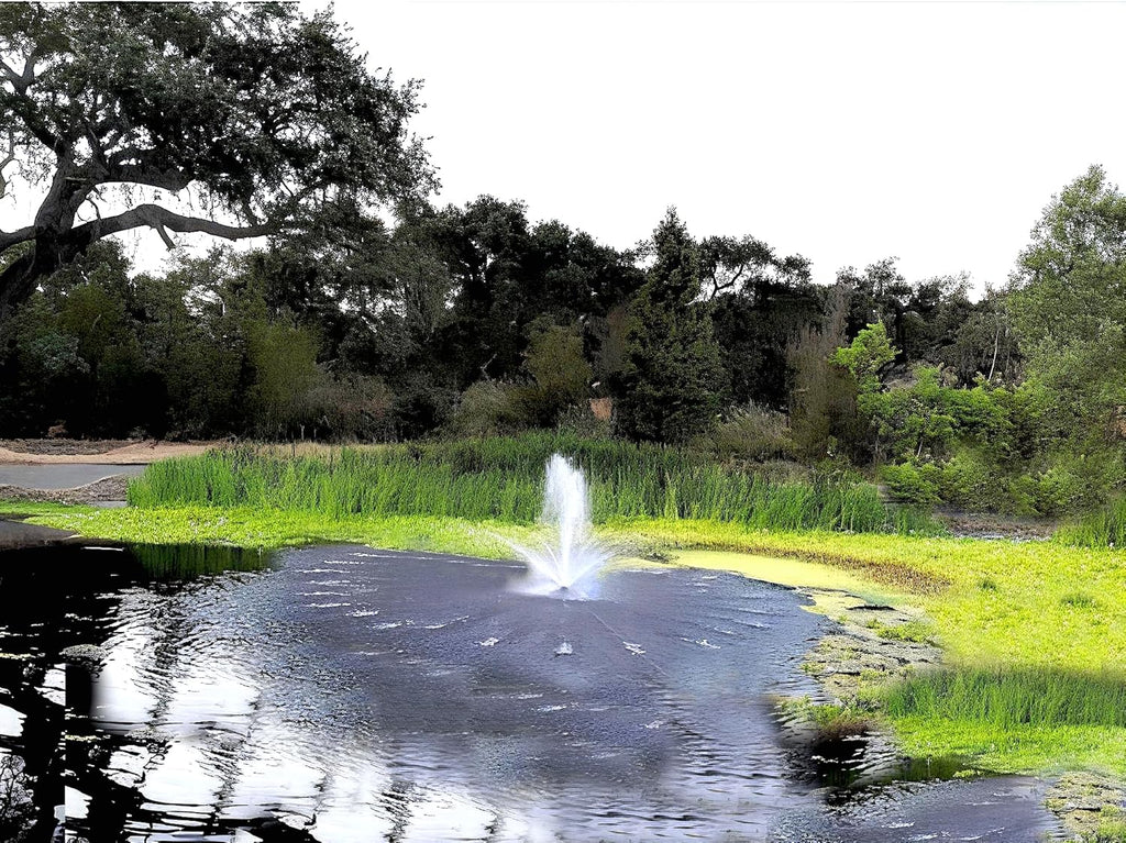 FT 14000 Floating Pond Fountain and Aerator Complete Kit with 14,000 GPH Pump, 100 Foot Power Cord, 3 Spray Styles | 100% US-Based Customer Service and Warranty