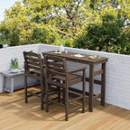 SERWALL 41" Outdoor Bar Table, HDPE Patio Bar Counter Height Table, All Weather Adirondack Outdoor Bar Height Table, Rectangle Patio Bar Table for Outside, Garden, Backyard, Balcony, Poolside, Coffee