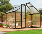 10 ft greenhouse, outdoor greenhouses, polycarbonate panels with, main product view