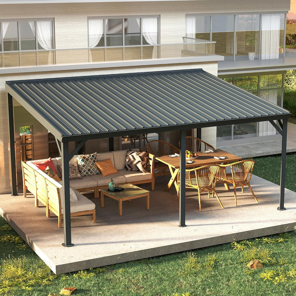 domi 10'x 16' lean to gazebo,outdoor gazebo pergola, main product view