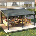 domi 10'x 16' lean to gazebo,outdoor gazebo pergola, main product view