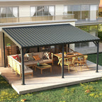 domi 10'x 16' lean to gazebo,outdoor gazebo pergola, main product view