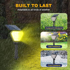 T-SUN Solar Spotlights Outdoor, Color Changing Landscape Lights, Halloween Lights Outdoor IP65 Waterproof Landscape Lighting Auto On/Off for Garden Yard Lawn Pathway, 12-Pack