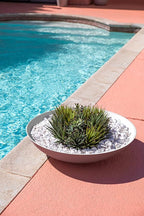 Veradek Mason Series Lane Bowl Planter| for Indoor or Outdoor Tabletops/Gardens |Made from Plastic-Stone Composite with Drainage Holes|Modern Décor for Flowers, Succulents, Small Plants