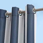 Sun Zero Valencia 2-Pack Cabana Stripe Indoor/Outdoor UV Protectant Energy Efficient Grommet Curtain Panel Pair