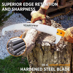 StartPro 18ft Tree Pruning Saw, Telescopic, Manual, Lightweight, Extendable Pole Saw with Sharp Carbon-Enriched Blade for Efficient Tree Maintenance and High-Reach Branch Cutting.