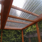 clear polycarbonate roofing panels 72" l x 21", front angle view