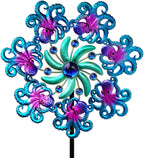 COOZZYHOUR 39" Octopus Wind Spinners for Yard and Garden Stake,Ocean Theme Outdoor Decor - Metal Windmill, Wind Sculpture Decorations for Patio,Lawn