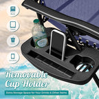 Homall Zero Gravity Chair Patio Folding Lawn Outdoor Lounge Gravity Camp Reclining Lounge Chair with Cup Holder Pillows for Poolside Backyard and Beach Set of 2 (Blue)