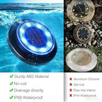 Flacchi Solar Lights Outdoor - Solar Powered Ground Lights Outdoor Solar Disk Light Waterproof Landscape Light for Patio Yard Pathway Walkway Driveway (Blue, 12 Pack)