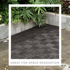 thyoi premium deck tiles, 10 pcs patio flooring, front angle view