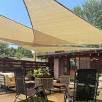 LOVE STORY Custom Size 9'x12'x15' Sand Sun Shade Sail Right Triangle Sunhsade Fabric Awning Canopy for Patio Backyard Carport Pergola (Customized)