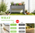 raised garden bed with legs, 48×24×30 cedar wood, front angle view
