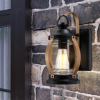Westinghouse 61391EC Canyon Craftsman-Style One Light Outdoor Wall Fixture with Dusk to Dawn Sensor, Heirloom Brass Finish, Clear Glass