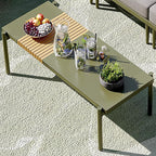 Sundale Outdoor 3 Pieces Patio Furniture Set, Metal Outdoor Sectional Sofa with Coffee Table, All-Weather Modern Outdoor Conversation Sets for Balcony, Porch, Poolside, Sunroom